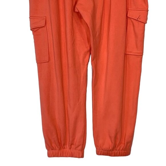 BP. Plus Size Tie Waist Cargo Sweatpants  in Coral Camelia - Picture 7 of 10